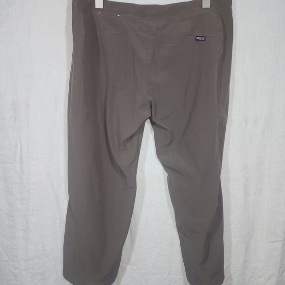 PATAGONIA s 12 polyester spandex stretch capri pants gray/olive - Picture 3 of 8